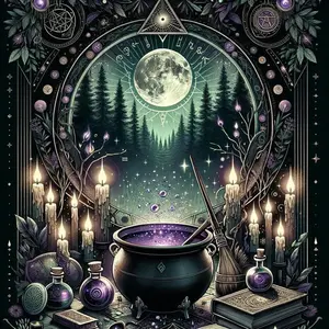 Magic Moon Night Themed DIY Diamond Arts Handicraft Colorful Painting Kit without Frame, 5D Diamond Arts Colorful Painting Kit, Wall Art Decor for Home, Diamond Painting Kits
