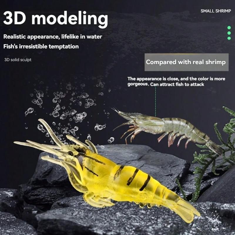 30pcs Realistic Shrimp Soft Lure for Freshwater & Saltwater Fishing