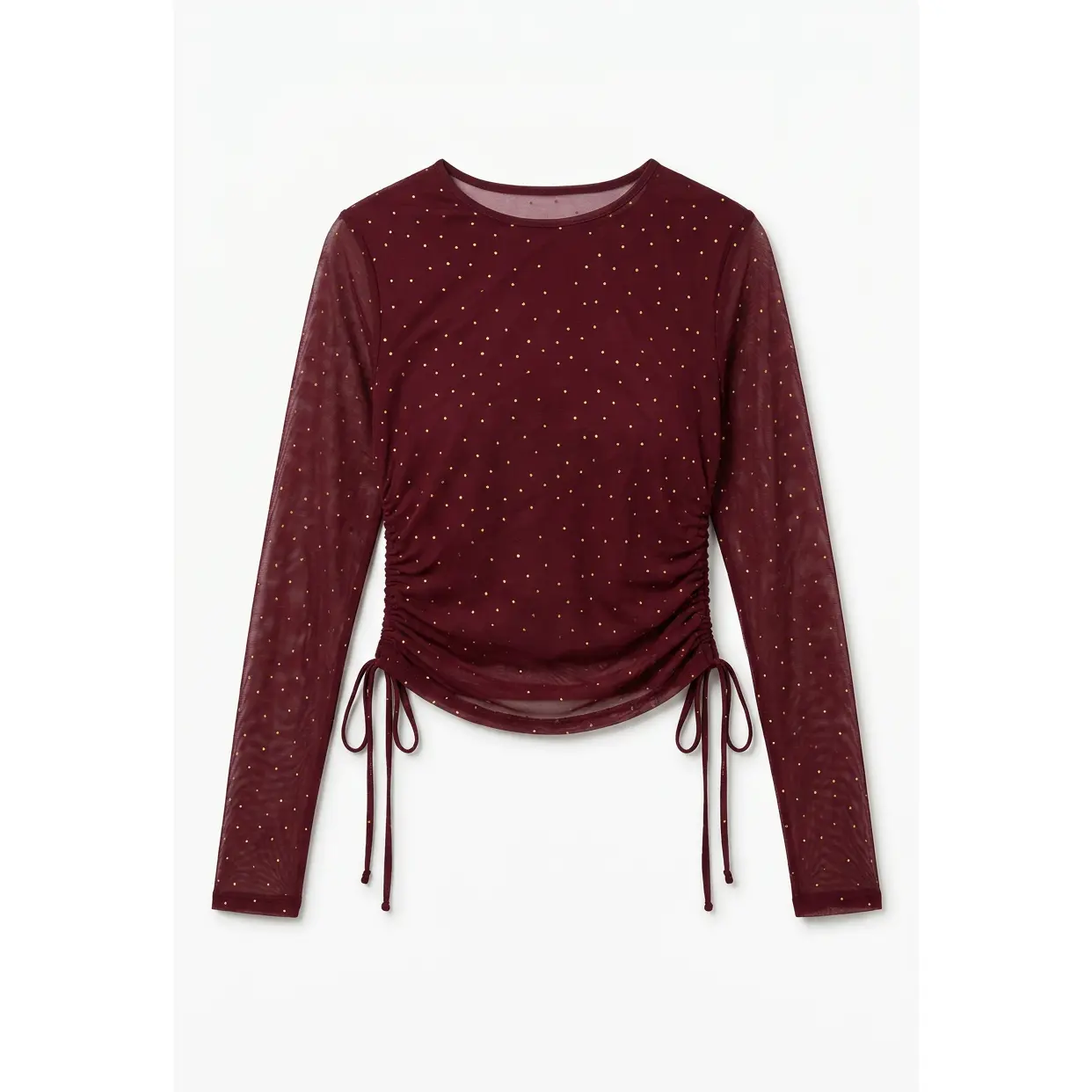 Isabella - Rhinestone Mesh Long Sleeve Top