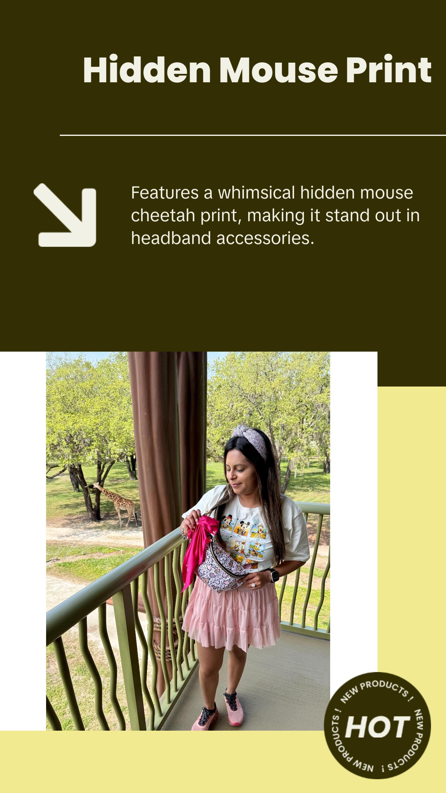 Wild Mouse Headband - Animal Print Design, Soft and Comfortable Fit, Ideal for Everyday Wear