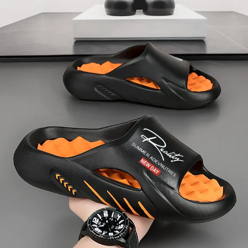 Unisex EVA Cloud Massage Slides, Thick-Platform Non-Slip Design with Cushioned Footbed for Indoor, Outdoor Use