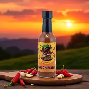 The Pepper Ninja Garlic Habanero Hot Sauce - Medium Spicy Flavor with Garlic & Habanero Peppers - 5 oz Bottle Fire Sauce