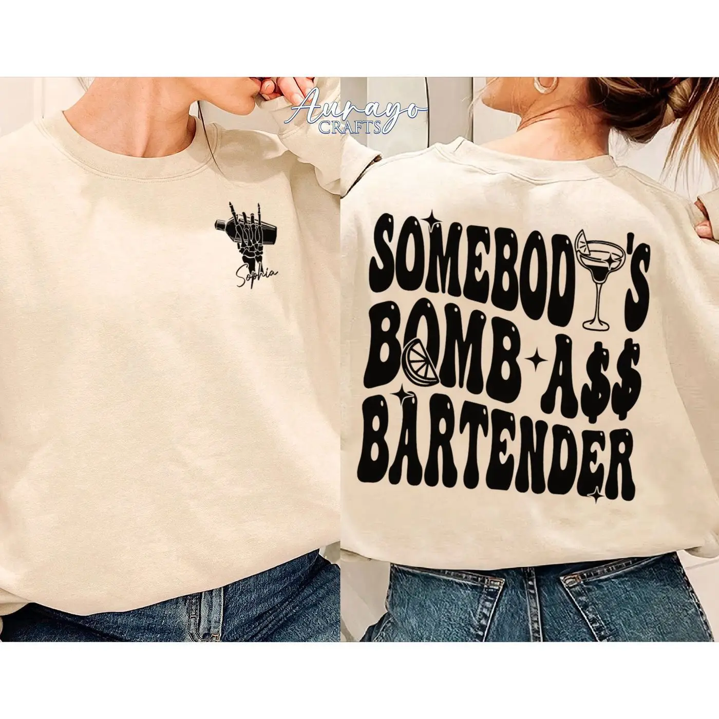 Somebody's Bombass Bartender Sweatshirt, Bartender Shirt, Barista Shirt, Barmen Gift, Funny Bartender Gift, Drinking Shirt, Bar Tee