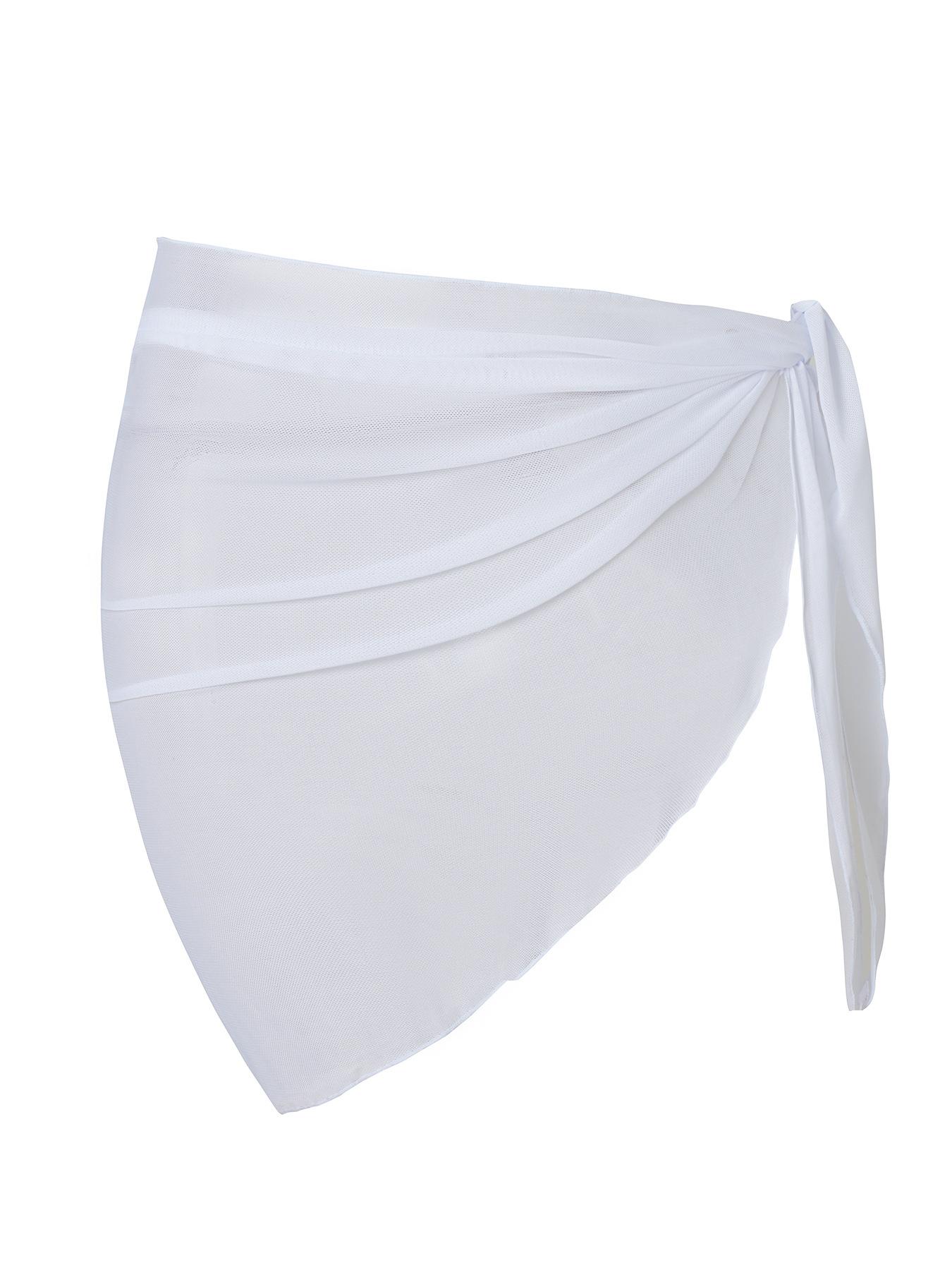 2 Pieces Women's Beach Sarong Beach Bikini  Cover-Up Chiffon Swimwear Cover-Up Sheer Skirt Swimwear Outerwear Scarf Swimwear Accessories