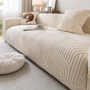 Thick Cat Scratch Proof Sofa Cover, Sofa Slipcover, Non-Slip Single Piece Couch Protector, All-Season Universal Line Texture, Perfect for Living Room Bedroom Office, Sofa Couch Covers
