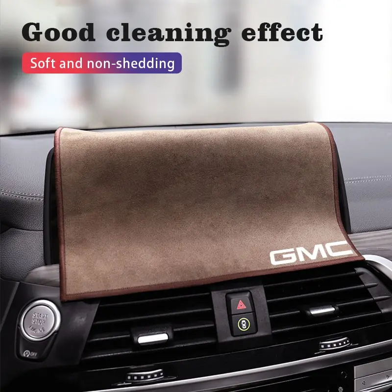 Microfiber Towel Car Cleaning Cloths Care Accessories For GMC Terrain Sierra Canyon Yukon Acadia Savana Denali AT4 Granite Soft Microfiber Fabric