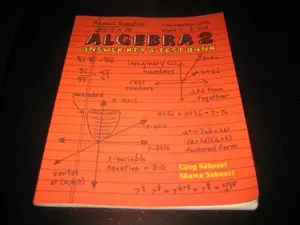 USED-Algebra 2: Answer Key & Test Bank by Sabouri, Greg (Paperback)