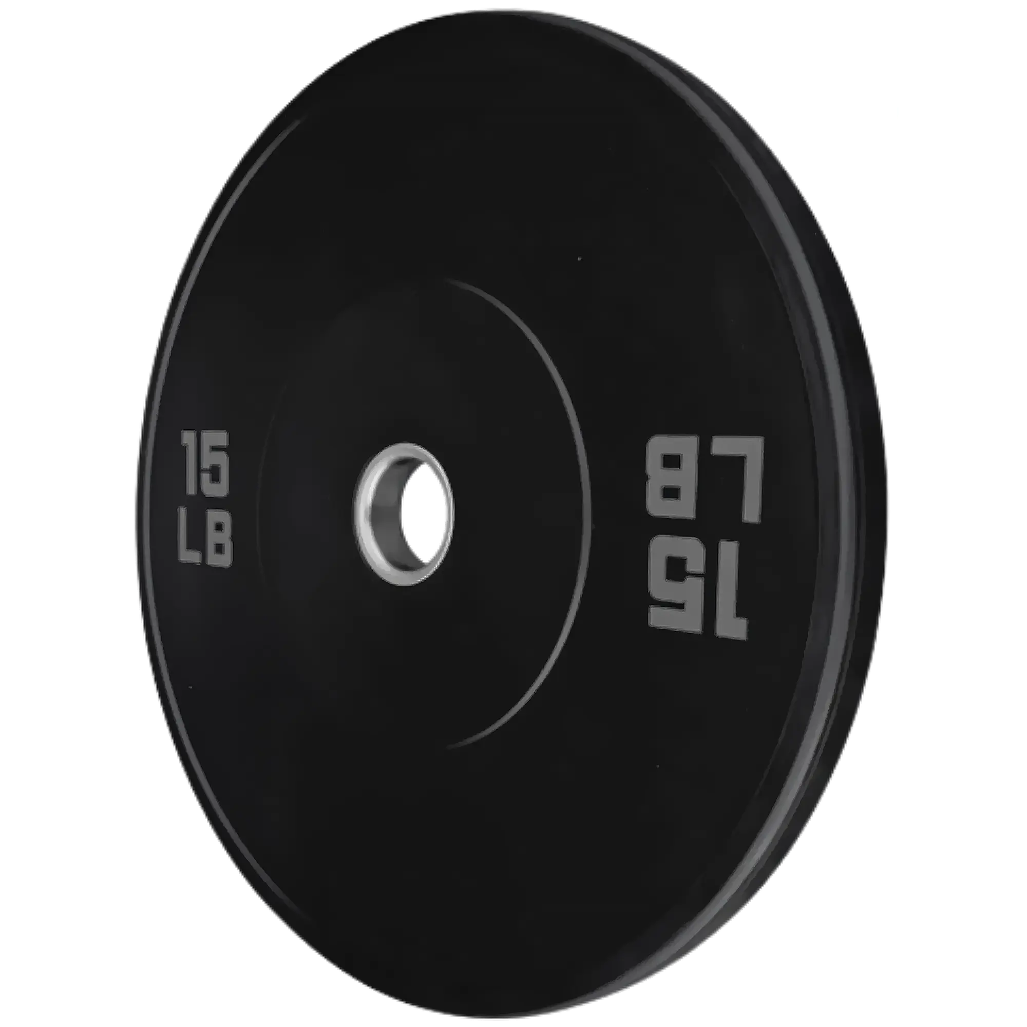 IWF Standard Olympic Bumper Plate, 15 lbs Single, Blank Design in 100% Virgin Rubber for 2-Inch Barbells, Weight Plates, Weight Plate, Barbell Weights