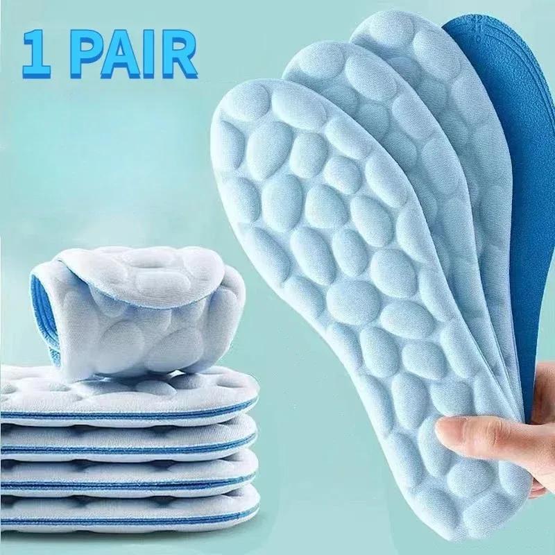 4D Massage Shoes Insoles Super Soft Latex Sports Insole for Feet Running Basket Shoe Sole Arch Support Orthopedic Inserts Unisex