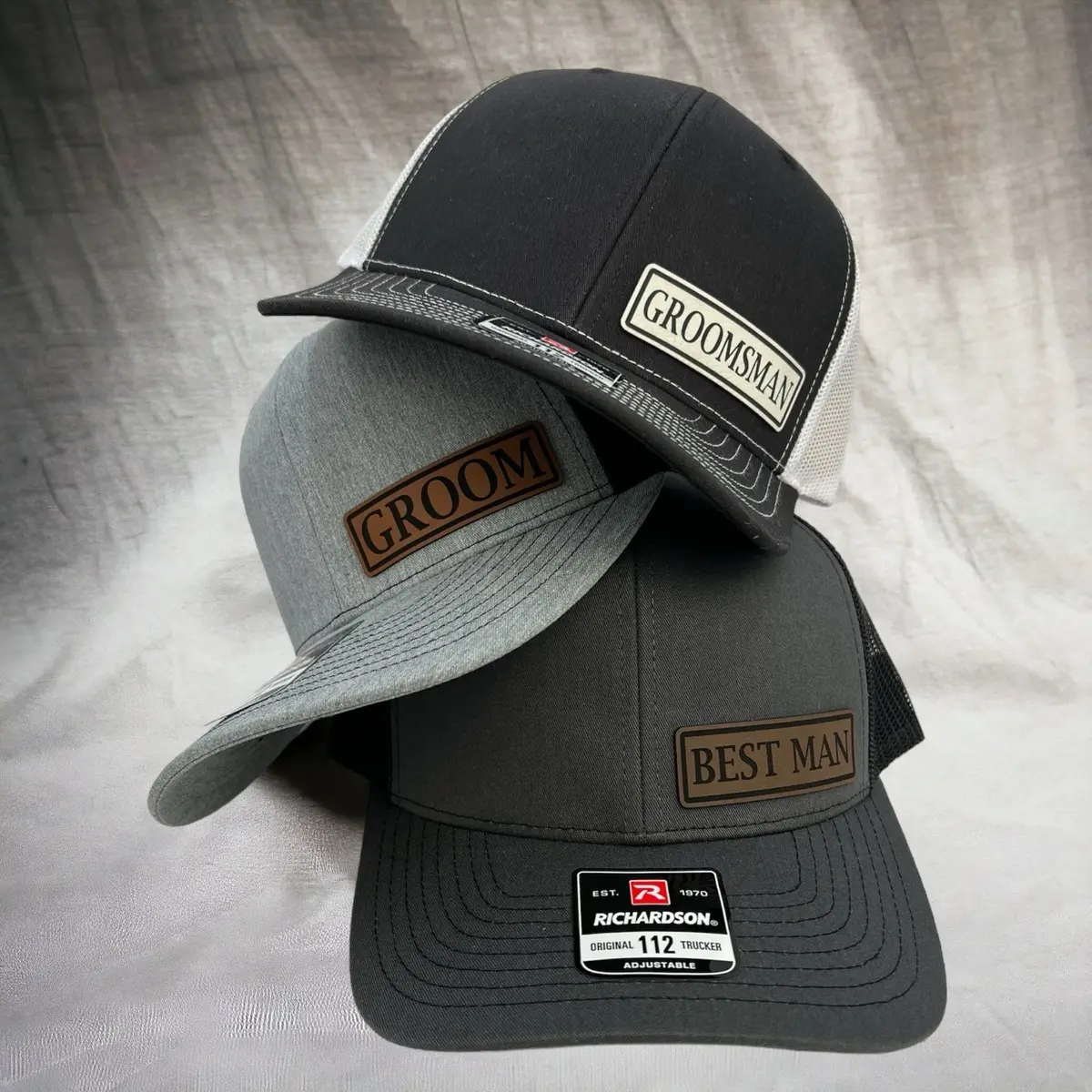 Groomsman Hat, Wedding Party Hats, Bridal Party Wedding Hats, Wedding Trucker Hats