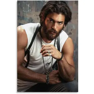 Can Yaman Actor Portrait Poster (8) Canvas Painting Wall Art Poster for Bedroom Living Room Decor