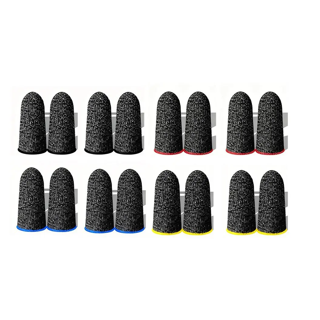 10/16 PCS Mobile Game Fingertip Gloves For PUBG Gamer Conductive silver fiber Sweatproof Anti-slip Touch Screen Finger Sleeve Breathable Gaming Finger Cover Cot