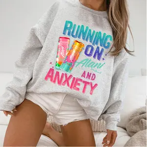 Running On Alani And Anxiety T-shirt - New Alani Flavor - Choose Your Hue - For Him And Her - Vibrant Patterns - Size Choices Galore - Style Selections Fabric Comfy Tops Fitted