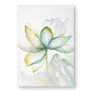 212 MAIN Abstract Lotus Flower Door Mat - 17x24 in Mint Green Polyester Loop, Indoor-Outdoor Scandinavian Decor, Abstract Area Rugs, Household Textile