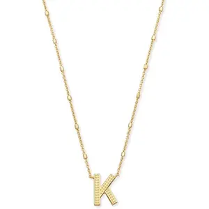 Kendra Scott Letter K Pendant Necklace - Gold Metal 9608800285