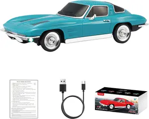 WS-1969 Retro Sports Car Bluetooth Replica Speaker – Portable Wireless Model with HD Sound, TWS Stereo Pairing, FM Radio, USB/TF Playback, LED Headlights & Taillights, Built-in Mic (Green)