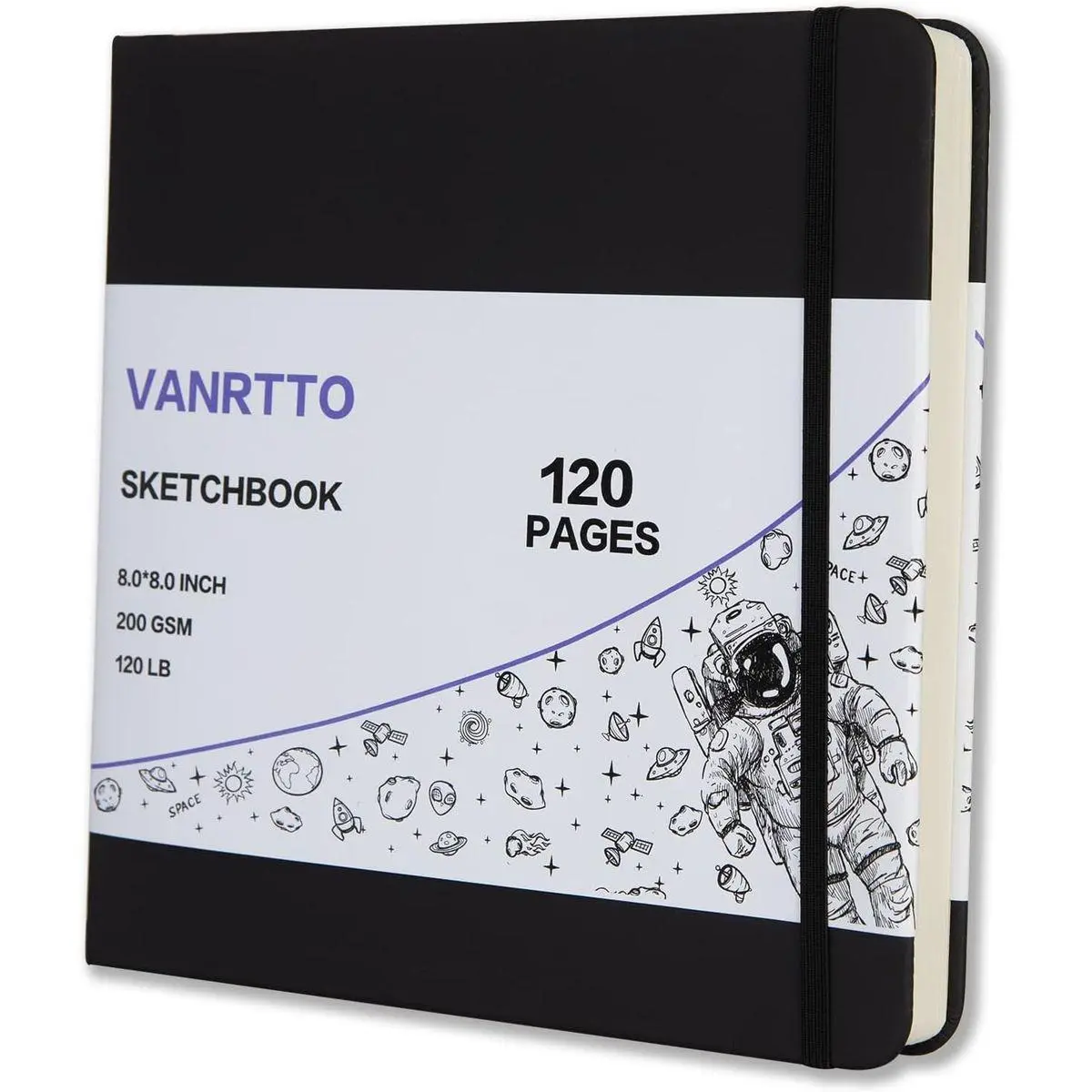 Hardcover Square Sketch Book, Mixed Media Sketchbook 8x8 Inch | Hardcover Square Sketchbook 120lb/200GSM Sketchbook Drawing Paper for Watercolor Mixed Media, 60 Sheets/120 Pages Sketch Pad