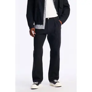 Straight Be Pleated Jean - Black