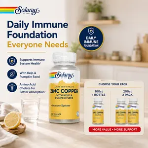 Solaray Zinc Copper VegCaps — 50mg Zinc + Copper + Iodine — Daily Immune Stack Solaray Zinc Copper VegCaps — 50mg Zinc + Copper + Iodine — Daily Immune Stack