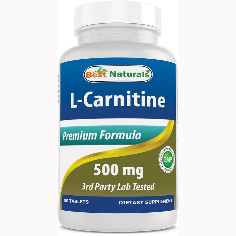 Best Naturals L-Carnitine 500 MG Capsules, 90 Ct