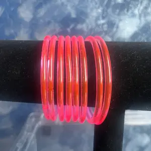 Vibrant Style Set: 8pc set of Jelly Bangles