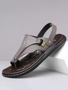 Men's Summer Outdoor Casual Flat Toe Sandals, Lightweight Sandals, Fashion Trendy Slip-On Breathable Non-Slip Soft Sole Beach Shoes, Versatile and Stylish Footwear, Footwear For Beach