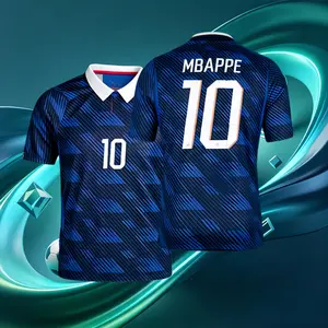 2026 France Home And Away 7#Dembele and 10#Mbappe Short And Long Sleeve Soccer Jersey Fans Version Breathable