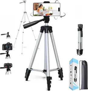 iPhone Tripod (40 inch Extension) with Phone Clip - Suitable for Cameras, telescopes, iPhone Live Streaming, projectors, 0.7 pounds, Children's mini Tripod, Equipment Weighing Approximately 2 pounds