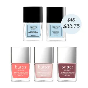 butter LONDON Magic Mani Kit - 5-Piece Nail Lacquer & Treatment Bundle for Perfect At-Home Manicures Polish Evening