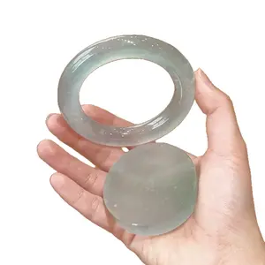 Ice-clear jadeite bracelet, natural A-grade from Myanmar, ice-type white moonlight jade bracelet, girl's style, light oil green, suitable for gifting