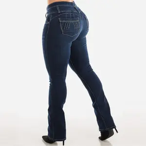 Jeans for Women – Women’s Bootcut Jeans, Mid Rise Dark Wash Push Up Stretch Denim – MX JEANS by ModaXpress