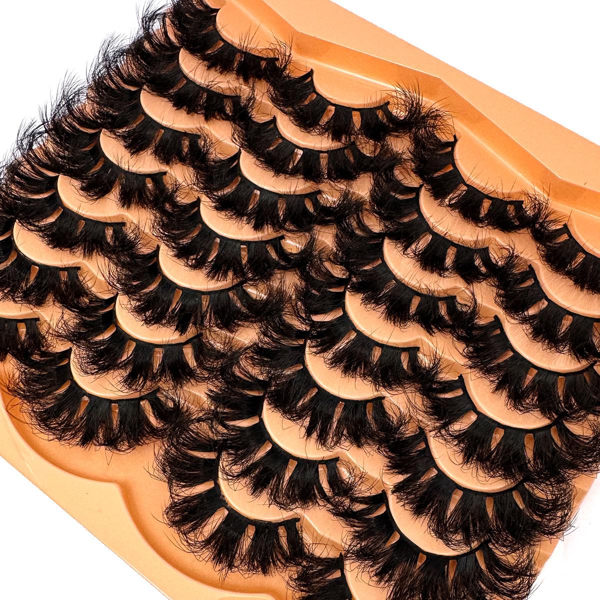 UMIRYAO 14 Pairs Thick, Elegant D-Curl Fluffy Faux Mink Eyelashes, 3D Natural Looking Soft Wispy Russian Curl Dramatic Messy Mink Lashes, Full Strip Lashes Extension For Beauty Makeup, Reusable For Daily And Party, Great Gift UMIRYAO 14 Pairs Thick, Elegant D-Curl Fluffy Faux Mink Eyelashes, 3D Natural Looking Soft Wispy Russian Curl Dramatic Messy Mink Lashes, Full Strip Lashes Extension For Beauty Makeup, Reusable For Daily And Party, Great Gift