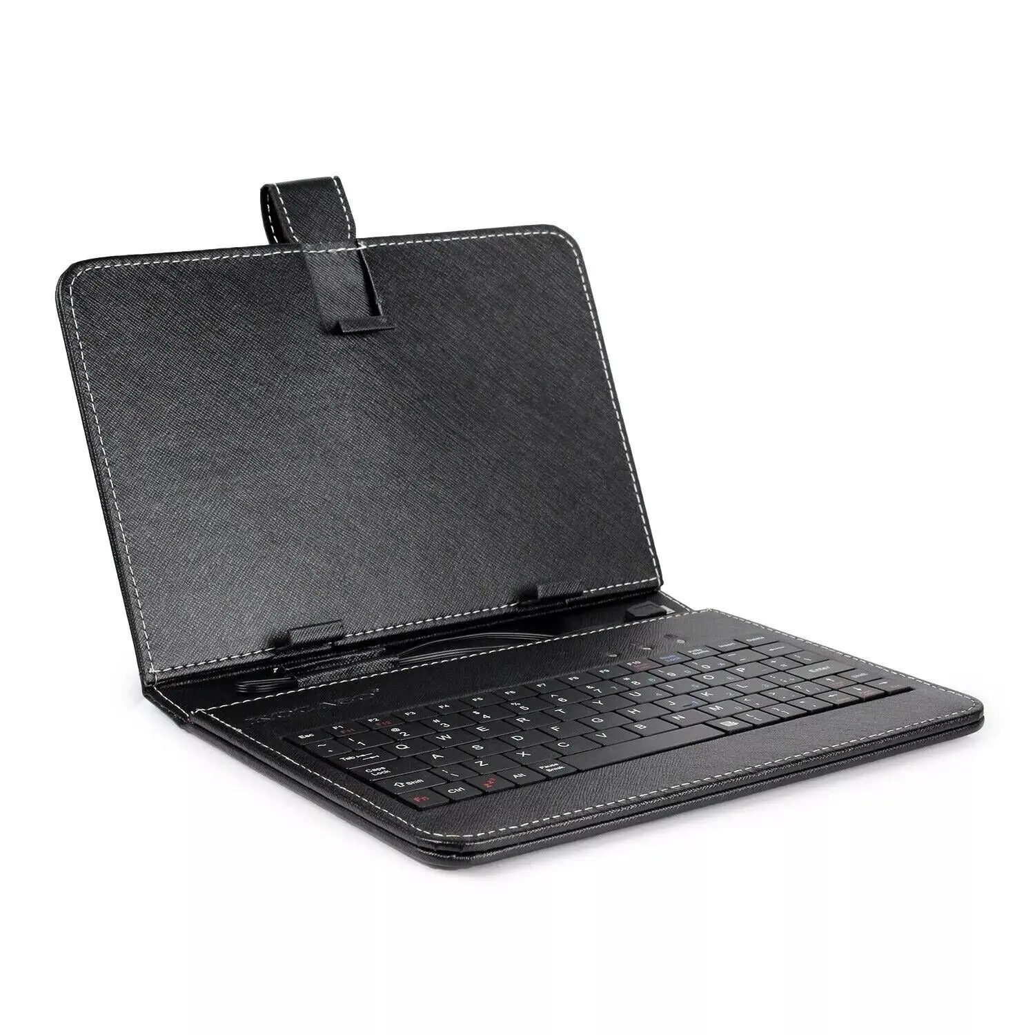 Universal Micro USB Keyboard PU Leather Case Cover Stand for 7" 8" Tablet with Magnetic Closure & Adjustable Stand for Comfortable Use