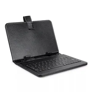 Universal Micro USB Keyboard PU Leather Case Cover Stand for 7" 8" Tablet with Magnetic Closure & Adjustable Stand for Comfortable Use
