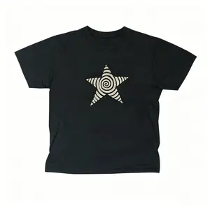 Graphic Tee,Vintage Lucky Star Baby Tee Y2K Graphic T Shirt for Women Retro Aesthetic Streetwear Vintage Casual Short Sleeve Soft Cotton Trendy 2000s Inspired Western Graphic Tee Cute Slim Fit Everyday Outfit Fashion Top for Going Out Casual Wear