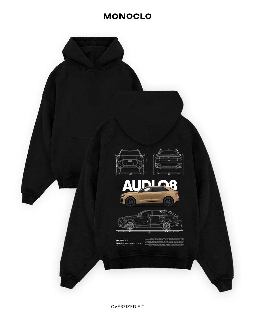 Audi Q8 2023 Hoodie – Audi Q8 Hoodie, Luxury SUV Fan Gear