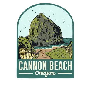 Cannon Beach Oregon Arch Sticker