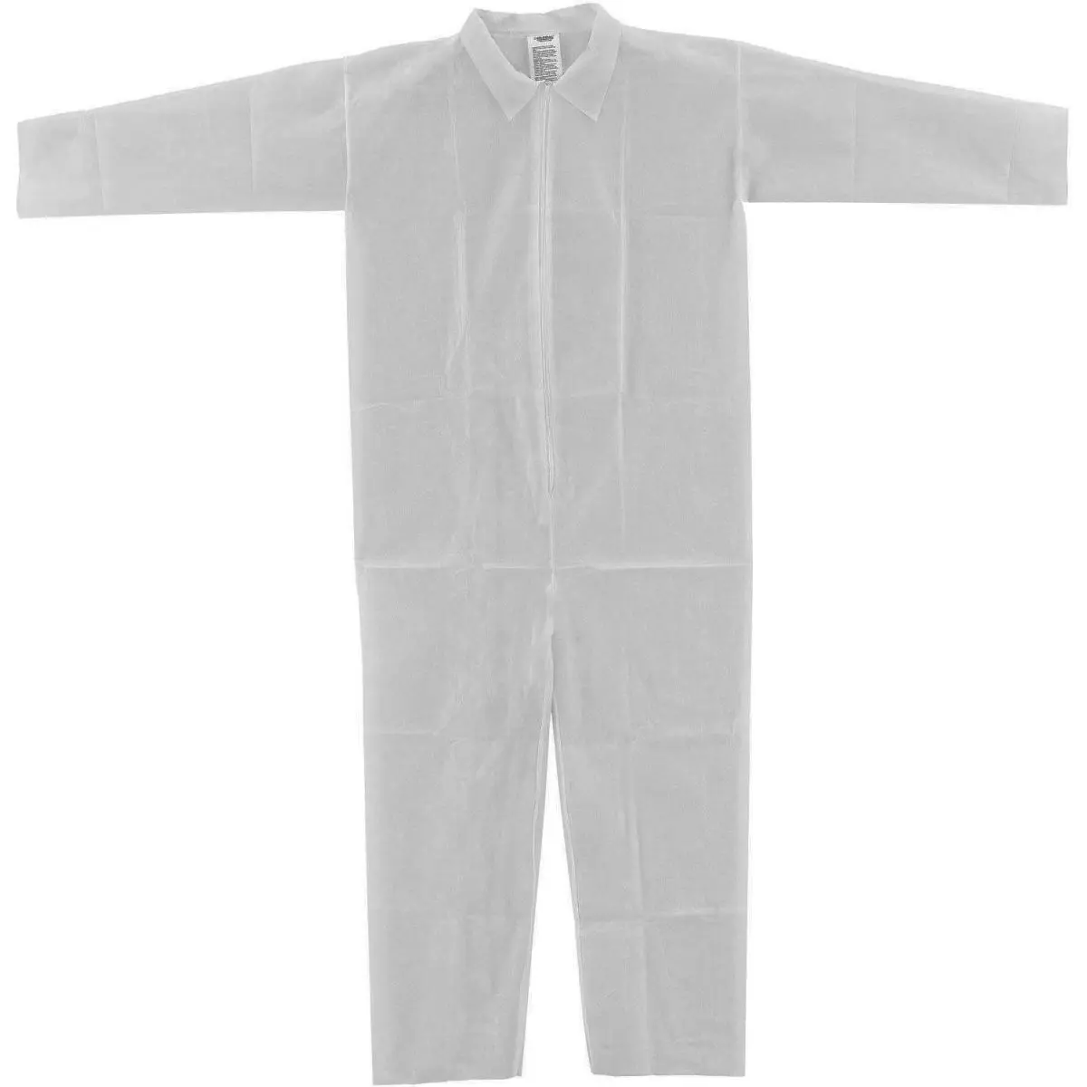 Hubei Kangcheng KC-PP-40G-CVL Men's Disposable Polypropylene Coverall with Zip, White 3XL (Waist Size:59), Open Wrists, Open Ankles, Triple Stitched Seams, Food Contact Compliant, 25 per Case, Fits Waist Size: 59, Zipper, Uniforms