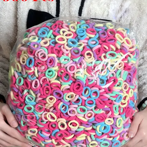 500pcs/Set Elastic Solid Color Cute Hair Scrunchies, Elastic Hair Accessory, Gift For Mother's Day,Woman Head Accessories, Woman Hair Accessories Hair Ties Ponytail Holders Hair Elastics Hair Rope, Hair Bobbles, Hair Bands, Head Piece