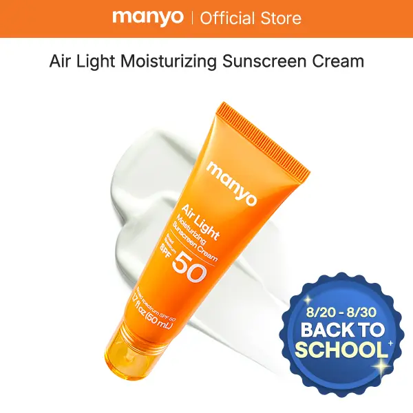 [manyo] Airlight Moisturizing Sunscreen - Lightweight Hydrating Korean Sunscreen, No White Cast Daily Sun Shield, Skin Repair Makeup Prep Moisture Hydrate