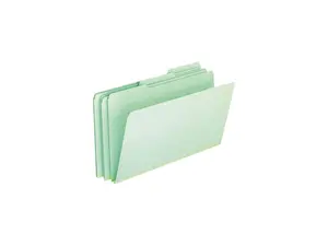 Pendaflex Pressboard Expanding File Folders, 1/3 Cut Top Tab, Legal, Green, 25/Box