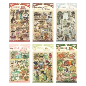 24pcs 6 Styles Creative Building Items Pet Stickers, Diary Notebook Phone Case Decor, Faith Design, Positive Energy Gift