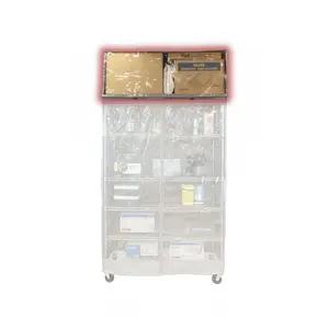 Storage Shelving Top Cover, 48"W x 18"D x 18"H, one side see through panel (Top Part ONLY)