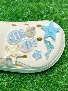 7pcs Starfish Dolphin Shell Shoe Accessories, Holey Shoes Button Sandals Decor, Kids and Adults, All Seasons, DIY Shoe Charms