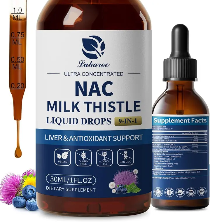 Liposomal NAC Liver & Respiratory Support Drops | 500mg & 9-In-1 Bioactive Formula