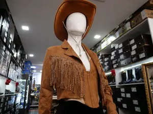 Ladies Suede Fringe Jacket T7852