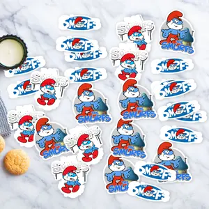 Stickers Pack 20 Pcs PAPA Vinyl Bottle Bike Smurf Luggage Water Aesthetic Guitar Skateboard Laptop Car Colorful Waterproof Bumper
