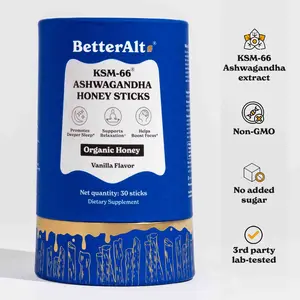 BetterAlt KSM-66 Ashwagandha Honey Sticks | Organic Multiflora Himalayan Honey | For Relaxation, Focus | 1 Month Pack Dietary Supplement BetterAlt KSM-66 Ashwagandha Honey Sticks | Organic Multiflora Himalayan Honey | For Relaxation, Focus | 1 Month Pack Dietary Supplement