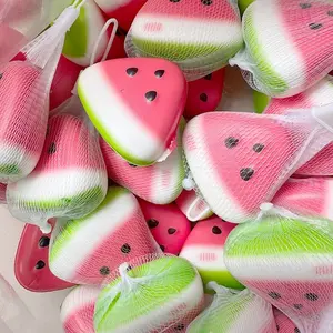 Cute Watermelon Shape PU Slow Rebound Soft Foam Texture Stress Relief Toy, High Aesthetic Healing Fidget, Home Desk Decor, Office Relaxation
