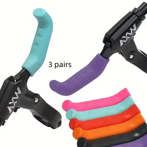 Bicycle Modification Colorful Fashion Brake Handle Grips, 2 Colors Available, Ultra-Light Design, Anti-Slip Shockproof, Suitable for Mountain Bikes and Scooters